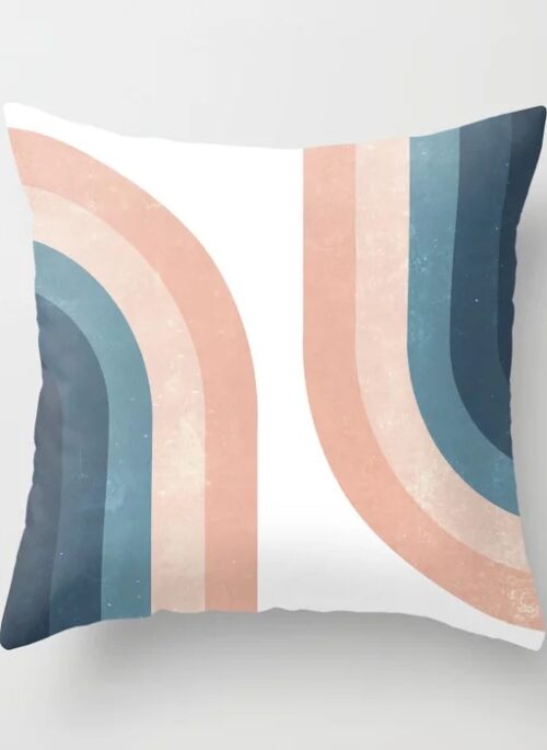 Abstract Shapes Print Throw Pillowcase
