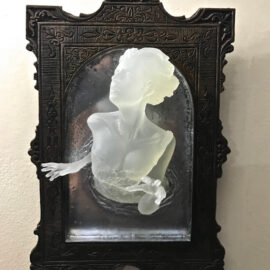 Ghost Woman in the Mirror Glow-in-the-Dark Resin Wall Decor