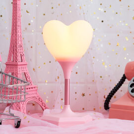 Heart-Shaped Lamp with Stand