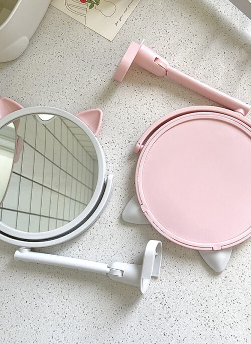 Round Cat Wall-mounted Mirror