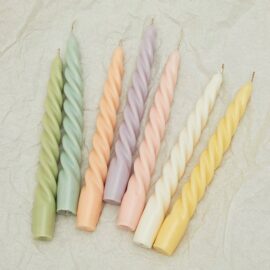 Twisted Spiral Pastel Candle