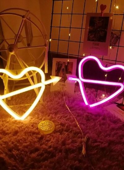 Wall-Hanged Arrow Hearts LED Neon Light
