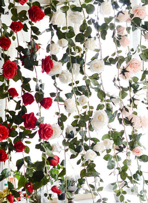 Artificial Hanging Rose Garland