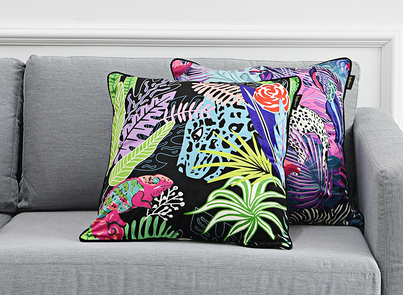 Cartoon Jungle Print Pillowcase