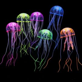 Fluorescent Fake Jellyfish Fish Tank Decor