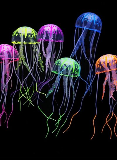 Fluorescent Fake Jellyfish Fish Tank Decor