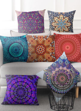Multicolored Mandala Square Pillowcases