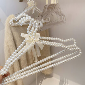 Pearl and Glitter Acrylic Clothing Hangers