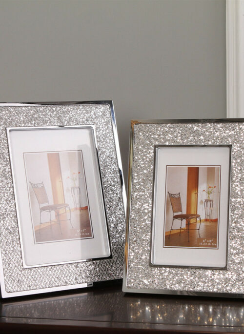 Silver Glitter Rectangle Picture Frame