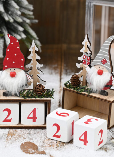 Wooden Elf Desk Calendar