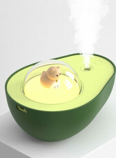 Plastic Avocado with Cat Humidifier Lamp