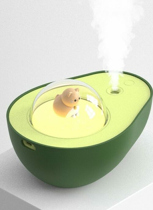 Plastic Avocado with Cat Humidifier Lamp