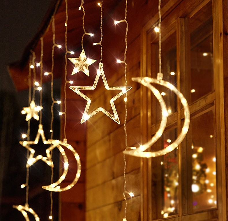 Star and Moon String Light