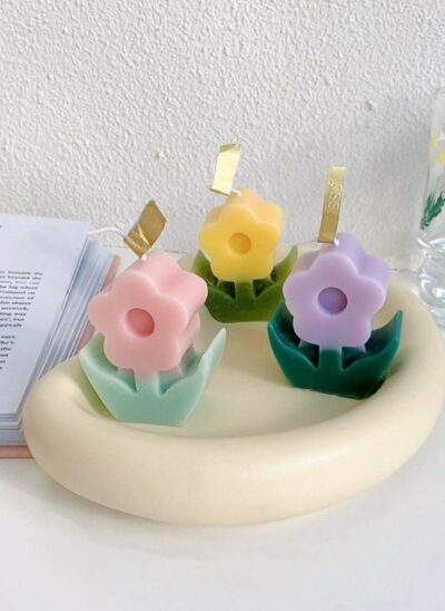 Flower-Shaped Candle