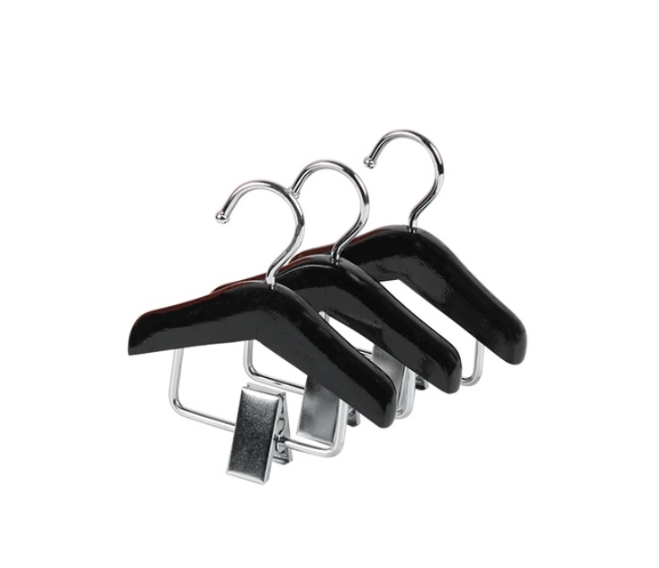 Mini Wooden Hanger with Clip