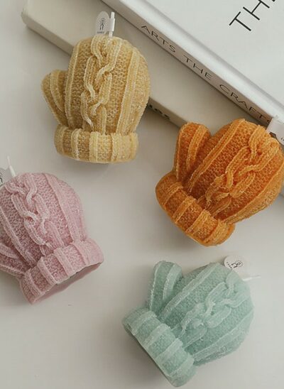 Mitten-Shaped Candle