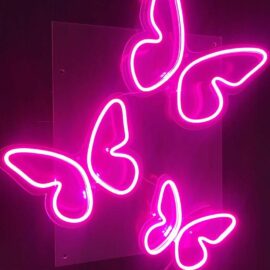 Pink Butterfly LED Neon Light