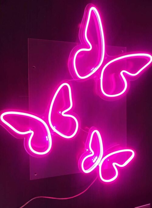 Pink Butterfly LED Neon Light