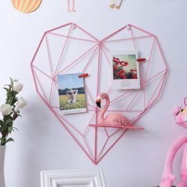 Pink Geometric Iron Heart