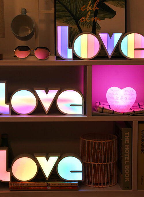 Colorful LOVE Light Box