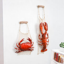 Lobster Crab with Net Wall Decoration