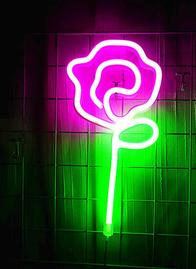 Pink Rose Neon Light