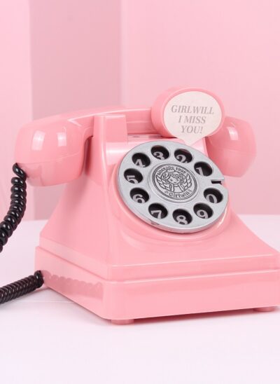 Pink Telephone Piggy Bank
