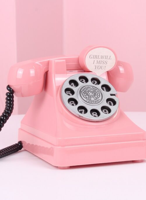 Pink Telephone Piggy Bank