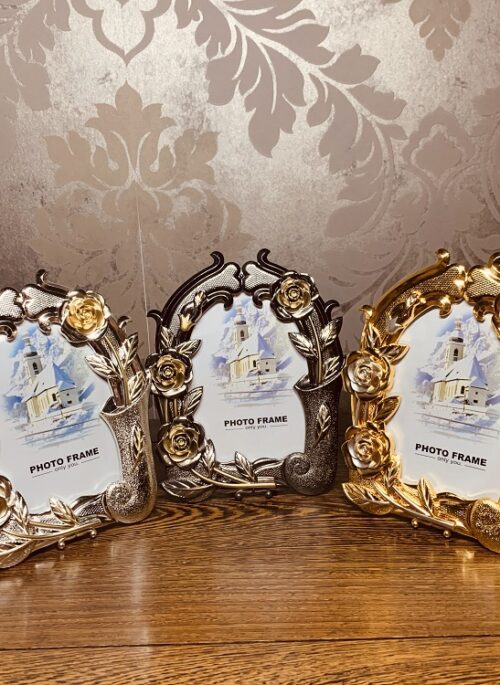Vintage Frame with Embossed Rose