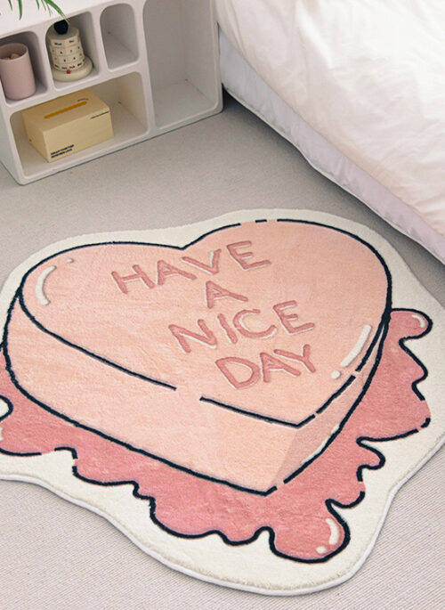 Heart-Shaped Cake Rug