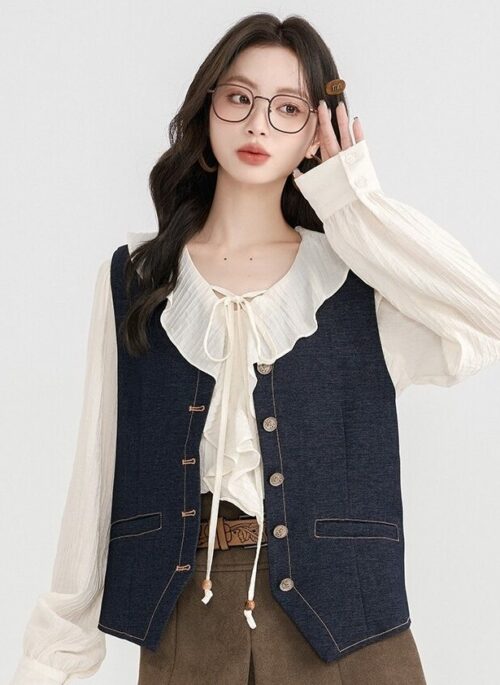 Denim Blue Layering Vest