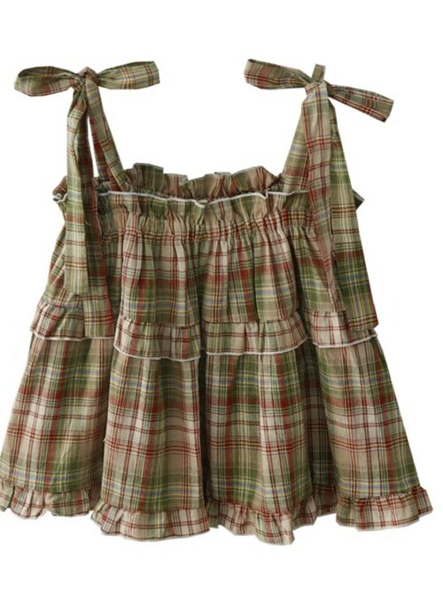 Green Plaid Camisole