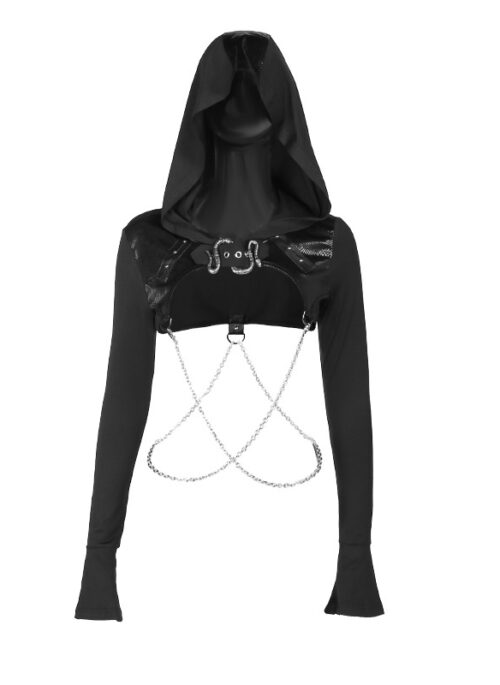 Hooded Jacket With Snake Chain