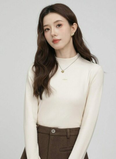 Apricot Layering Long Sleeves Shirt