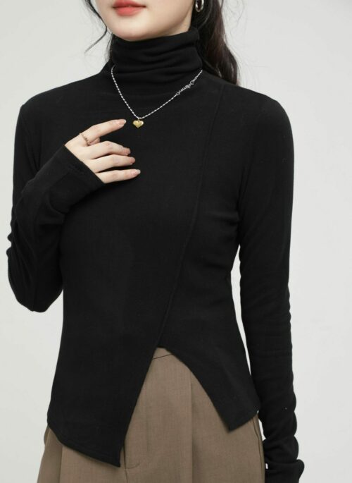 Black High Collar Sweater