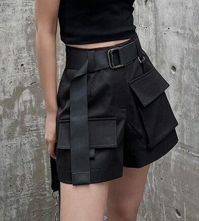 Black Shorts With Belt