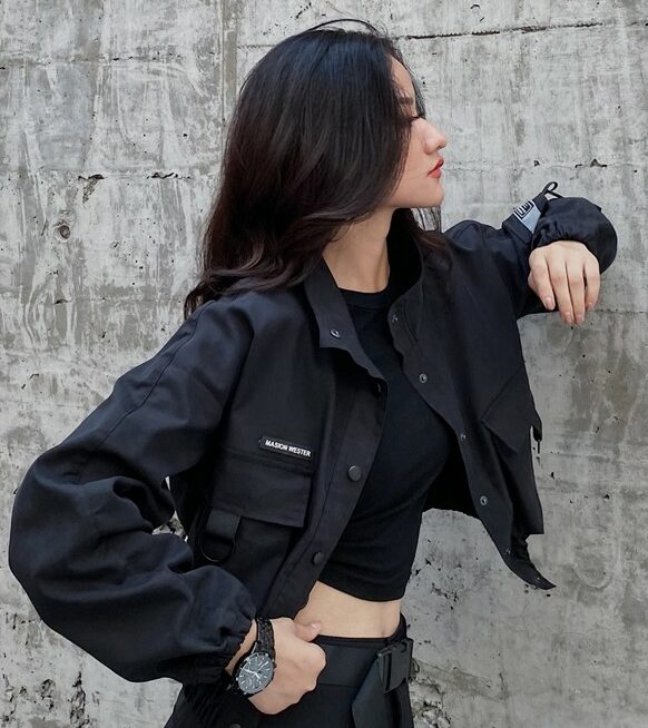 Collared Jacket With Logo on Top