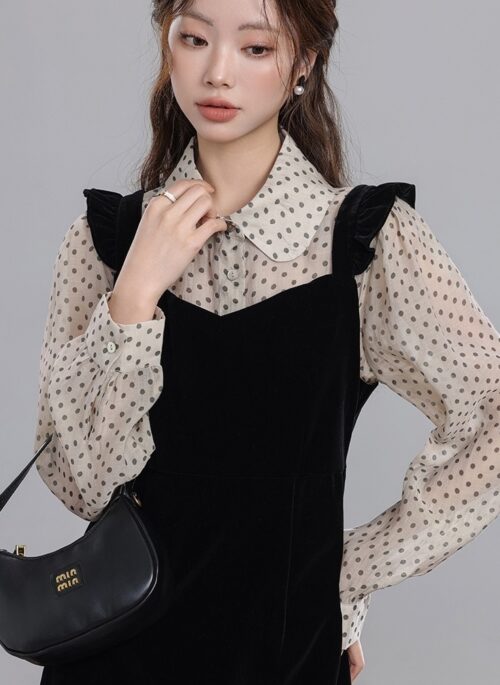 Black Plain Layering Dress
