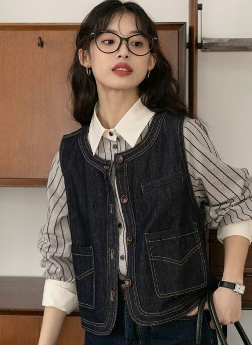 Blue Denim Vest